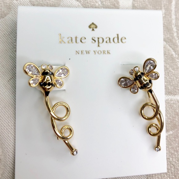 Kate Spade ♠️ NWOT Bee Picnic Perfect Earrings - Picture 2 of 6